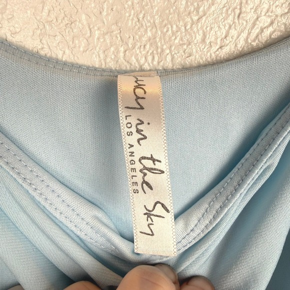 Lucy in the Sky Light Blue Ruffle Mini Dress Balletcore Girlhoodcore - Picture 3 of 5